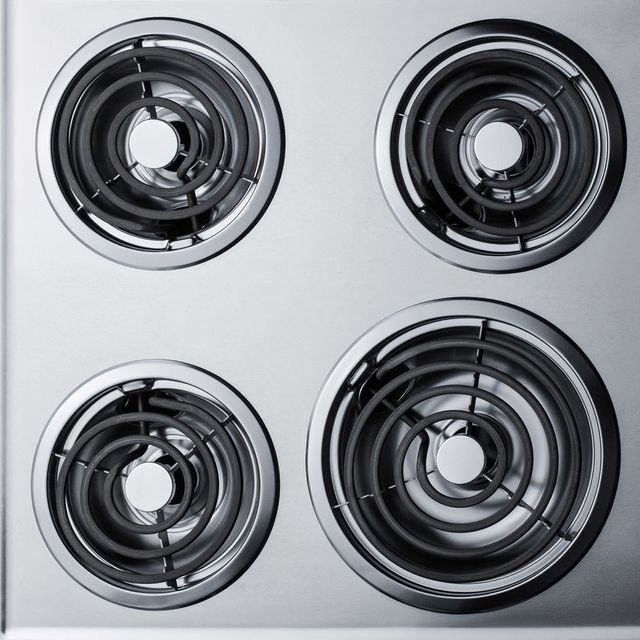 Summit® 24" Chrome Electric Cooktop 3