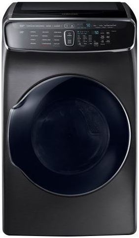 Samsung FlexDry™ 7.5 Cu. Ft. Fingerprint Resistant Black Stainless Steel Gas Dryer
