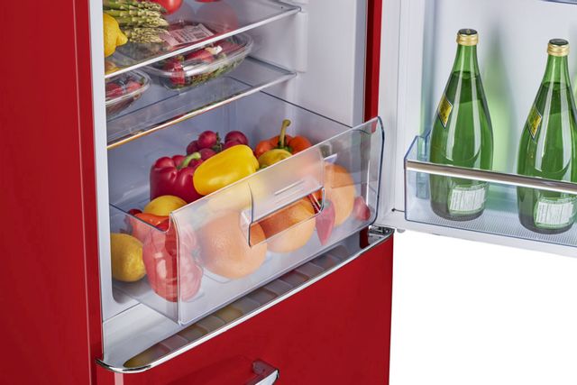 Unique® Appliances Classic Retro 7.0 Cu. Ft. Candy Red Counter Depth Freestanding Bottom Freezer Refrigerator 9