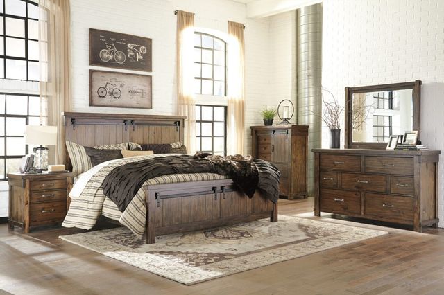 Signature Design by Ashley® Lakeleigh Dark Brown King Panel Bed-2