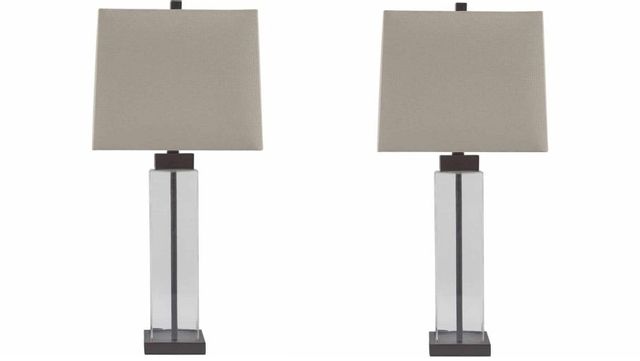 Signature Design by Ashley® Alvaro Set of 2 Clear/Bronze Table Lamps-0