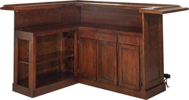 Hillsdale Furniture Classic Cherry Large Bar with Side Bar-1
