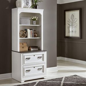 Liberty Allyson Park 2-Piece Wirebrushed White Lateral File Cabinet Set