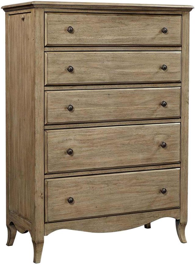 AspenhomeProvence King Bed, Dresser, Mirror, Chest and 1 Nightstand 24