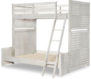Legacy Kids Teen Summer Camp White Twin/Full Bunk Bed