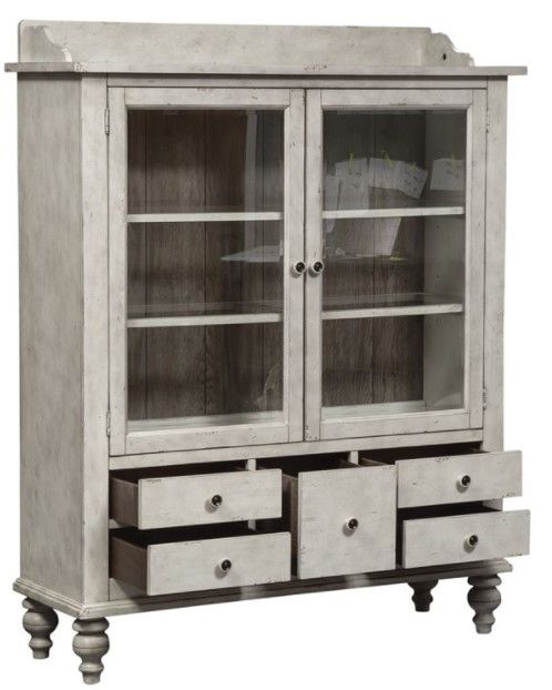 Liberty Furniture Farmhouse Whitney White Display Cabinet-2