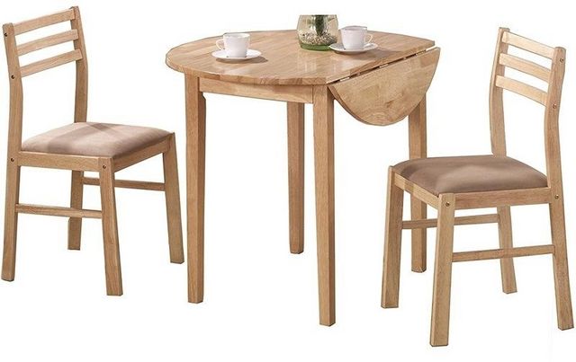 Coaster® Bucknell 3-Piece Natural/Tan Dining Set with Drop Leaf