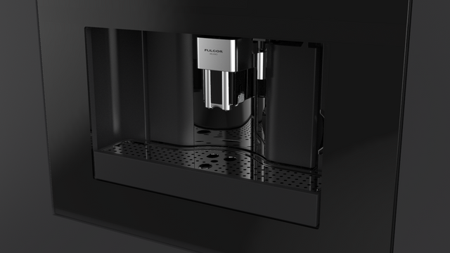 Fulgor Milano 24" Black Glass Built-In Coffee Machine 2