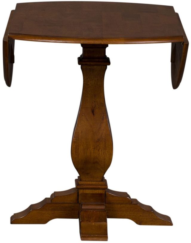 Liberty Furniture Creations II Tobacco And Black Drop Leaf Pedestal Table 1