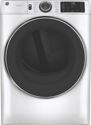 GE® 7.8 Cu. Ft. White Smart Front Load Electric Dryer