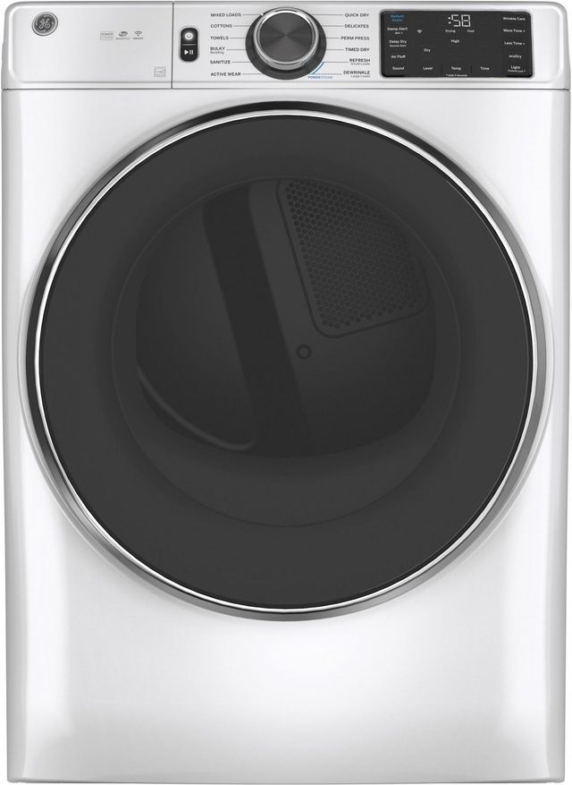 Ge® 7.8 Cu. Ft. White Smart Front Load Electric Dryer 