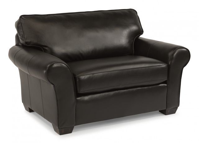 Flexsteel® Vail Leather Chair and a Half-1