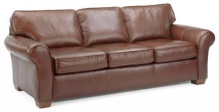 Flexsteel® Vail Leather Three Cushion Sofa