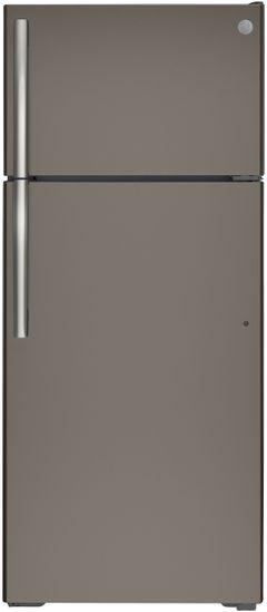 GE® 17.5 Cu. Ft. Slate Top Freezer Refrigerator