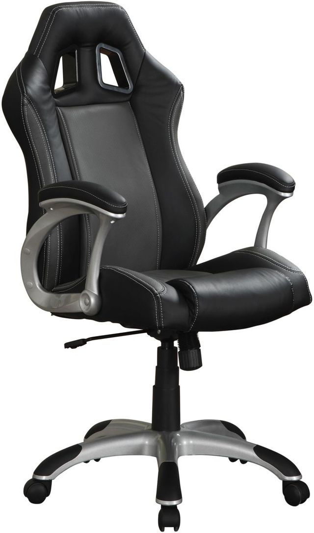 Coaster® Roger Black/Grey Adjustable Height Office Chair-0