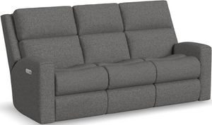 Flexsteel® Score Power Reclining Sofa with Power Headrests and Lumbar