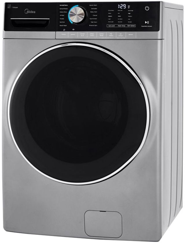 Midea® 5.2 Cu. Ft. Graphite Silver Front Load Washer-2