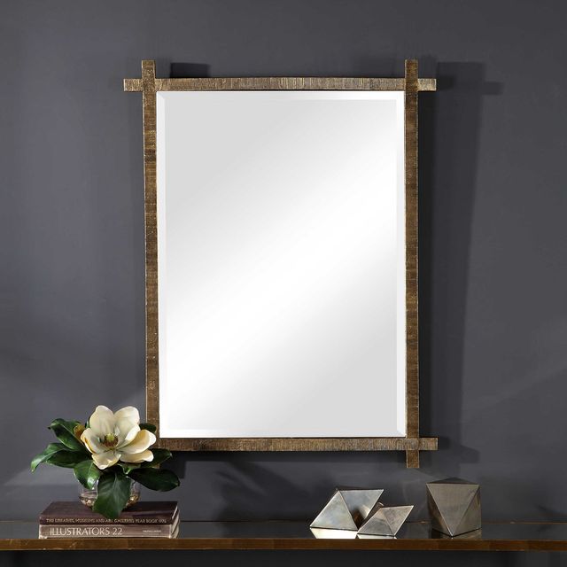 Uttermost® by John Kowalski Abanu Antique Gold Vanity Mirror-3