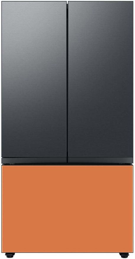 Samsung Bespoke 36" Clementine Glass French Door Refrigerator Bottom Panel 11