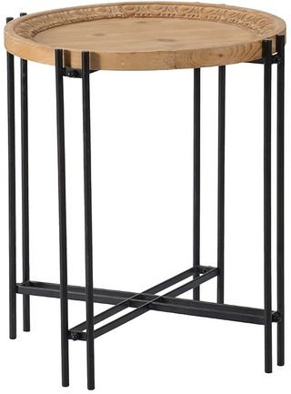 A & B Home Natural Side Table