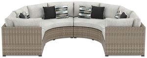 Signature Design by Ashley® Calworth 4-Piece Beige Outdoor Sectional