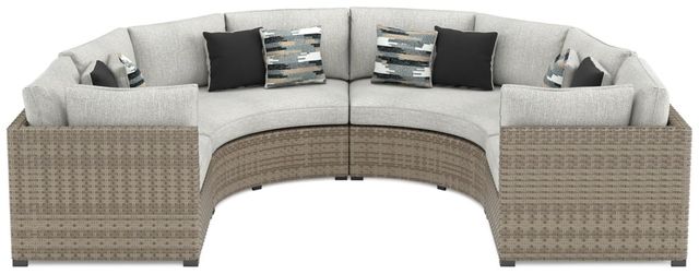 Signature Design by Ashley® Calworth 4-Piece Beige Outdoor Sectional