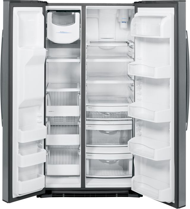 GE Profile™ Series 25.26 Cu. Ft. Stainless Steel Side-by-Side Refrigerator 2