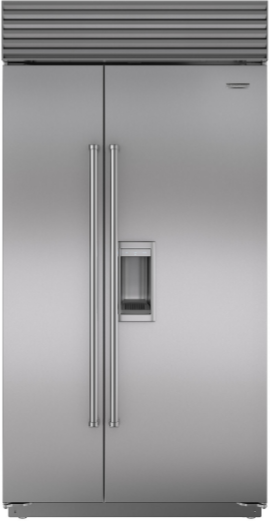 Sub-Zero® 23.9 Cu. Ft. Stainless Steel Built In Side By Side Refrigerator-BI-42SD/S/PH