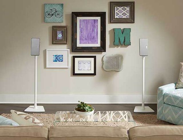 Sanus® White Wireless Speaker Stands 15