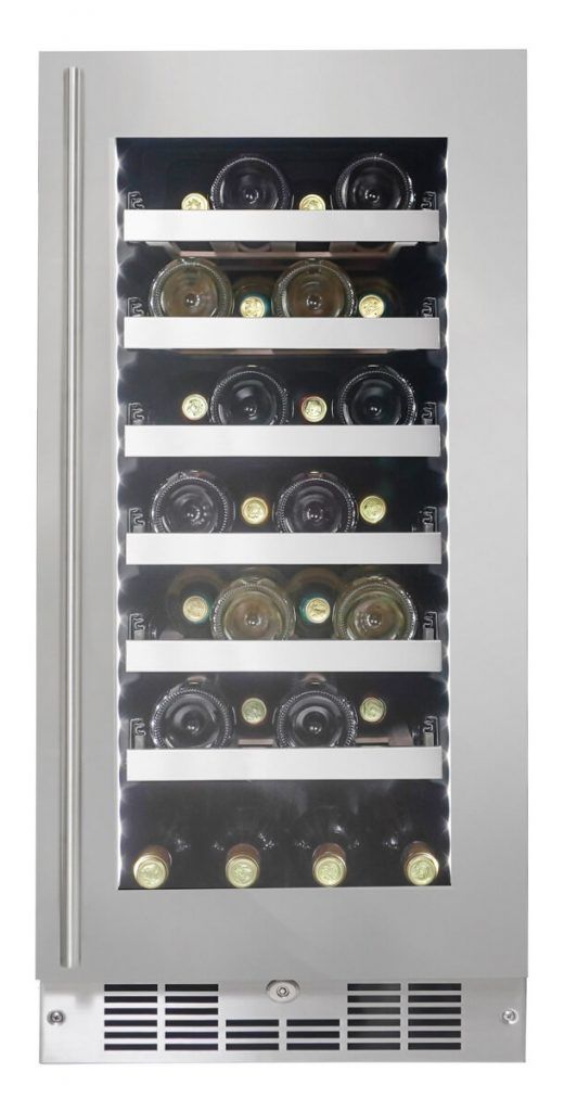 Refroidisseur à vin de 15 po Silhouette® Tuscany de 27 bouteilles - Cadre en acier inoxydable 0