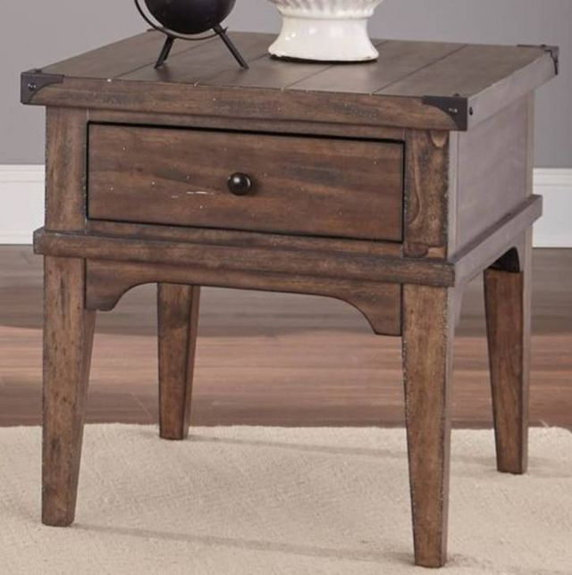 Liberty Aspen Skies Weathered Brown End Table 5