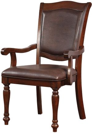 Furniture of America® Sylvana 2-Piece Brown Cherry Arm Chair Set