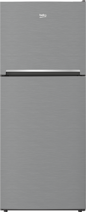 Open Box **Scratch and Dent** Beko 13.5 Cu. Ft. Stainless Steel Counter Depth Top Freezer Refrigerator