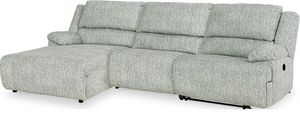 Signature Design by Ashley® McClelland 3-Piece Gray Left-Arm Facing Reclining Sectional with Chaise