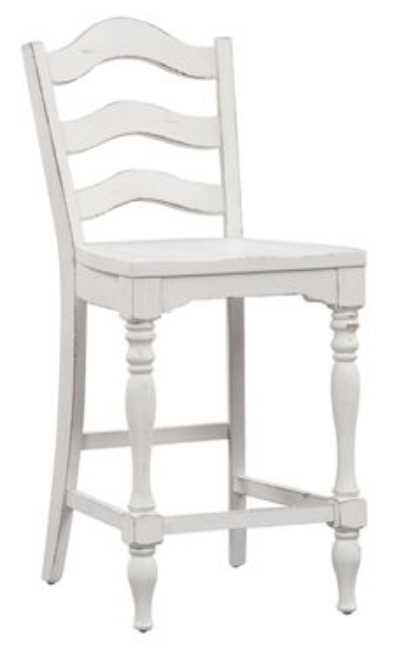 Liberty Magnolia Manor Antique White Ladder Back Counter Chair-0