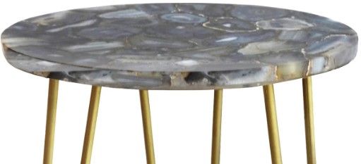 Crestview Collection Bengal Manor Blue/Gold Table-1