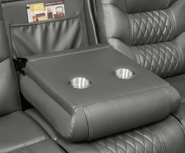 Coaster® Flamenco Charcoal Tufted Upholstered Power Sofa 3