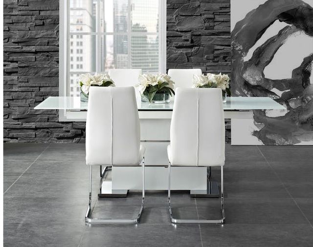 Elements International Estella White Arm Chair-2