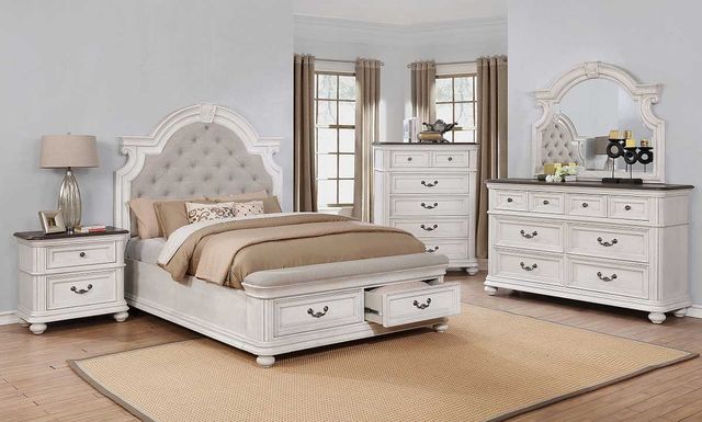 Avalon Furniture B162 White Queen Storage Bed-2