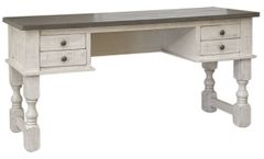 International Furniture Direct Stone Ivory Antiqued/Weathered Gray Desk