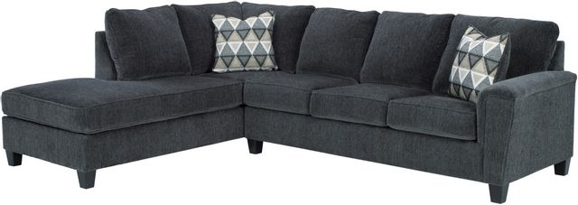 Signature Design by Ashley® Abinger 2-Piece Smoke Right-Arm Facing Sleeper Sectional with Chaise