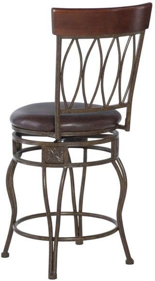 Linon Four Brown Oval Back Counter Height Stool