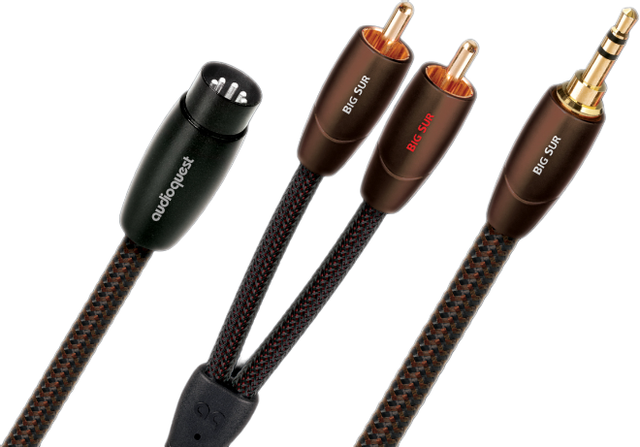 AudioQuest® Big Sur 0.3 Meter 3.5m to 3.5m Interconnect Analog Audio Cable 1