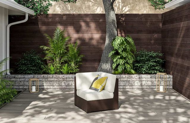 homestyles® Palm Springs Brown Outdoor Sectional Side Chair 3