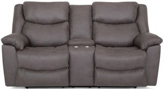 Franklin Corp.™ Trooper Unicorn Cement Reclining Loveseat with Console 
