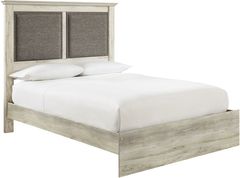 Signature Design by Ashley® Cambeck Whitewash King Upholstered Panel Bed