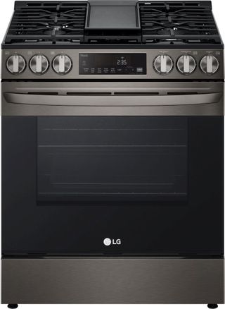 LG 30" PrintProof™ Black Stainless Steel Slide In Gas Range