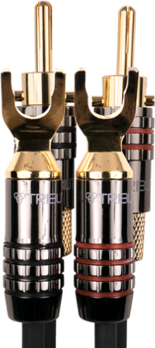 Tributaries® Series 8 4 Ft. Banana Plugs/Spade Lugs Speaker Cable 2