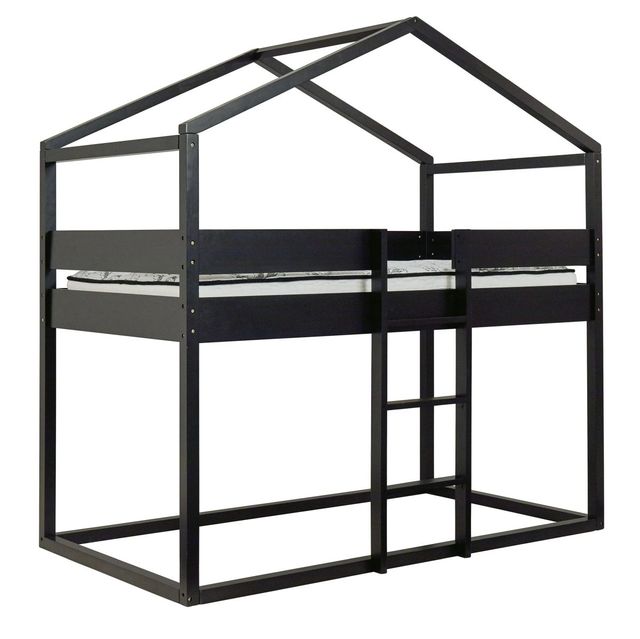 Signature Design by Ashley® Flannibrook Black Twin/Twin House Loft Bed 1