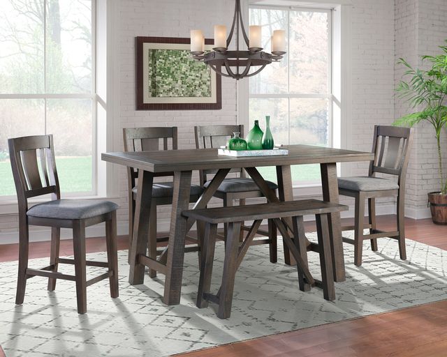 Elements International Cash Dark Gray Counter Height Dining Table-3